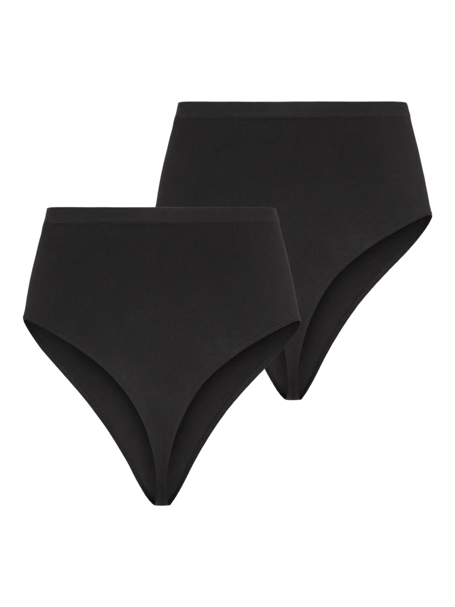 Mamalicious vente G - strengs - trusser, 2 - pak i sort økologisk bomuld, MLHEAL - Buump - Lingerie - Mamalicious