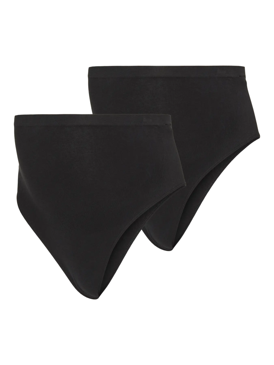 Mamalicious vente G - strengs - trusser, 2 - pak i sort økologisk bomuld, MLHEAL - Buump - Lingerie - Mamalicious