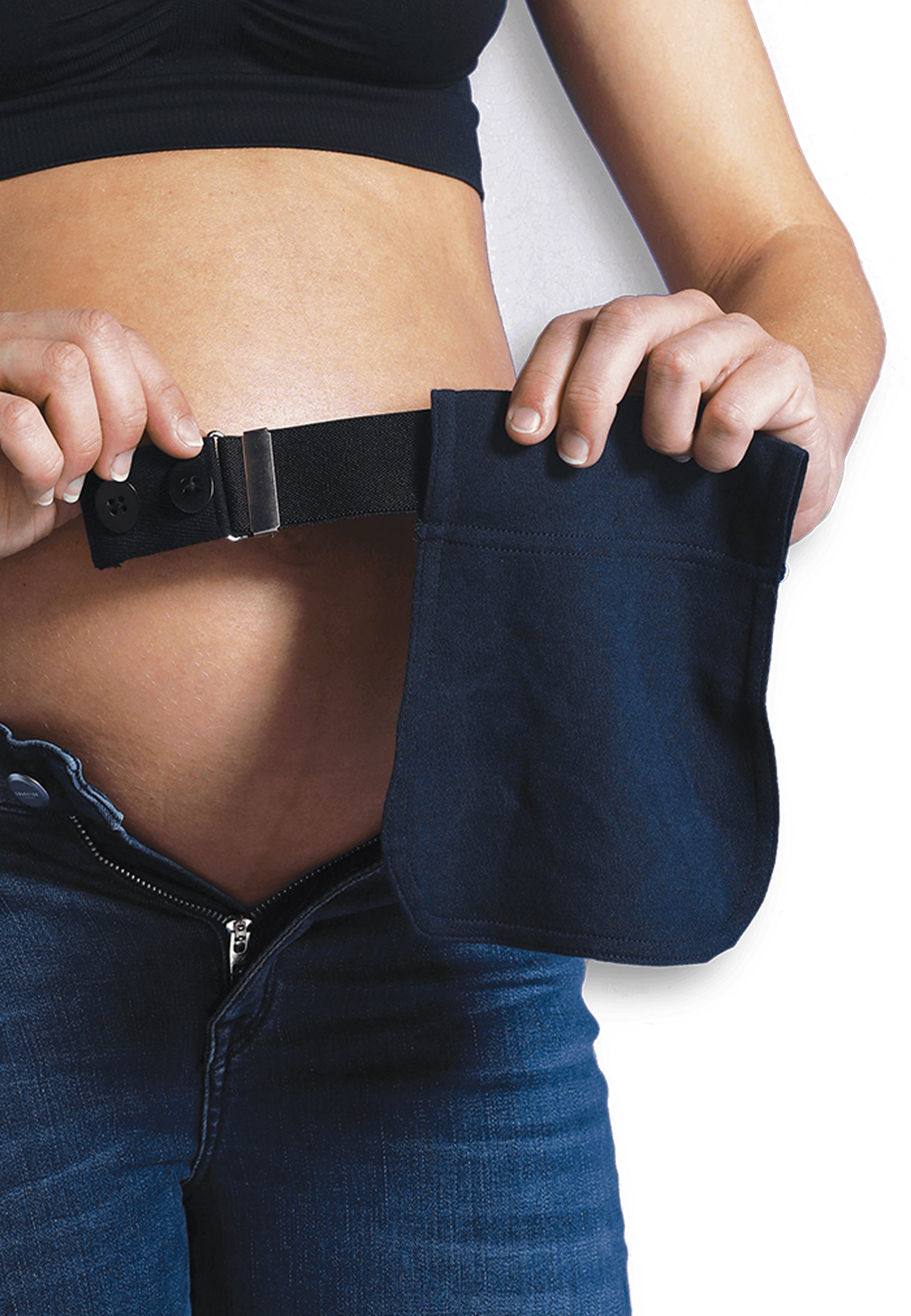 Carriwell, taljeforlænger 3-pak, økologisk bomuld (sort, hvid, marine)#CarriwellAccessoriesBuump