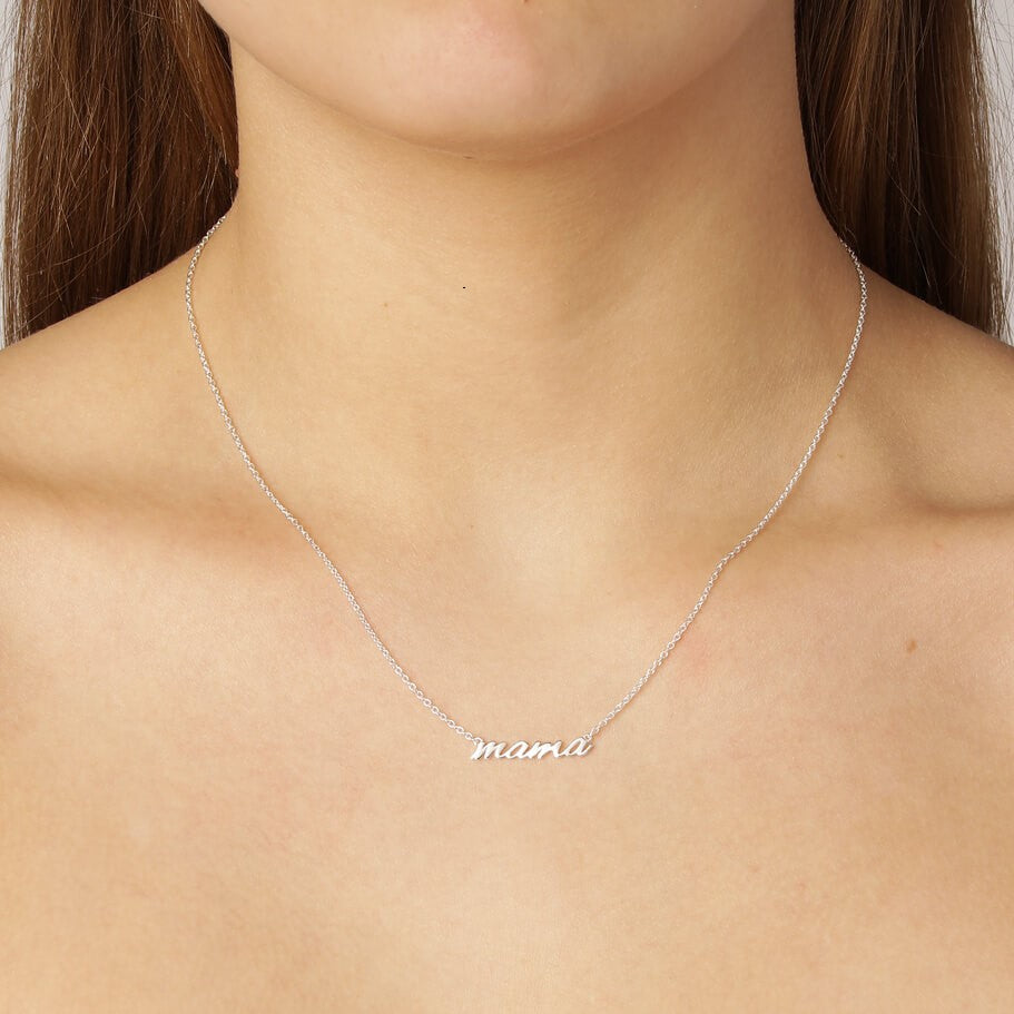 Mama-halskæde i sølv#MotherLoveJewelryBuump