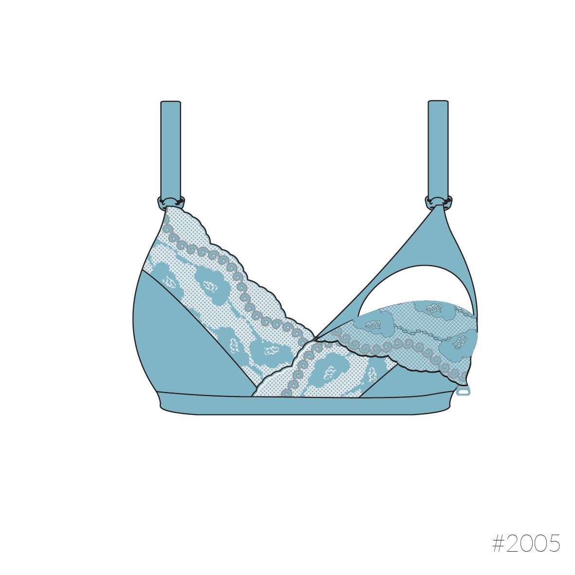 Carriwell Amme BH med blonder, sort#CarriwellLingerieBuump