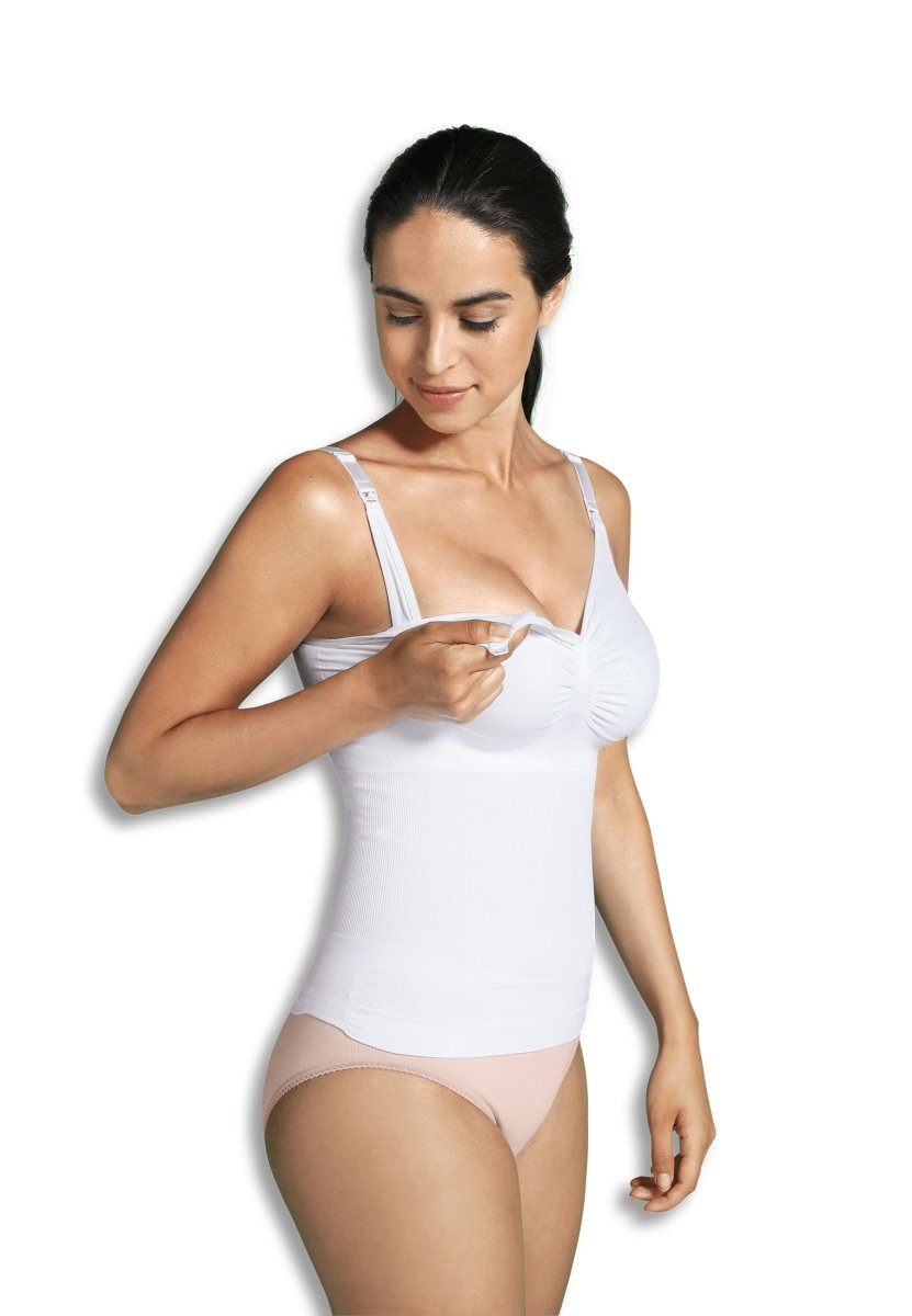 Carriwell ammetop med shapewear, hvid#CarriwellLingerieBuump