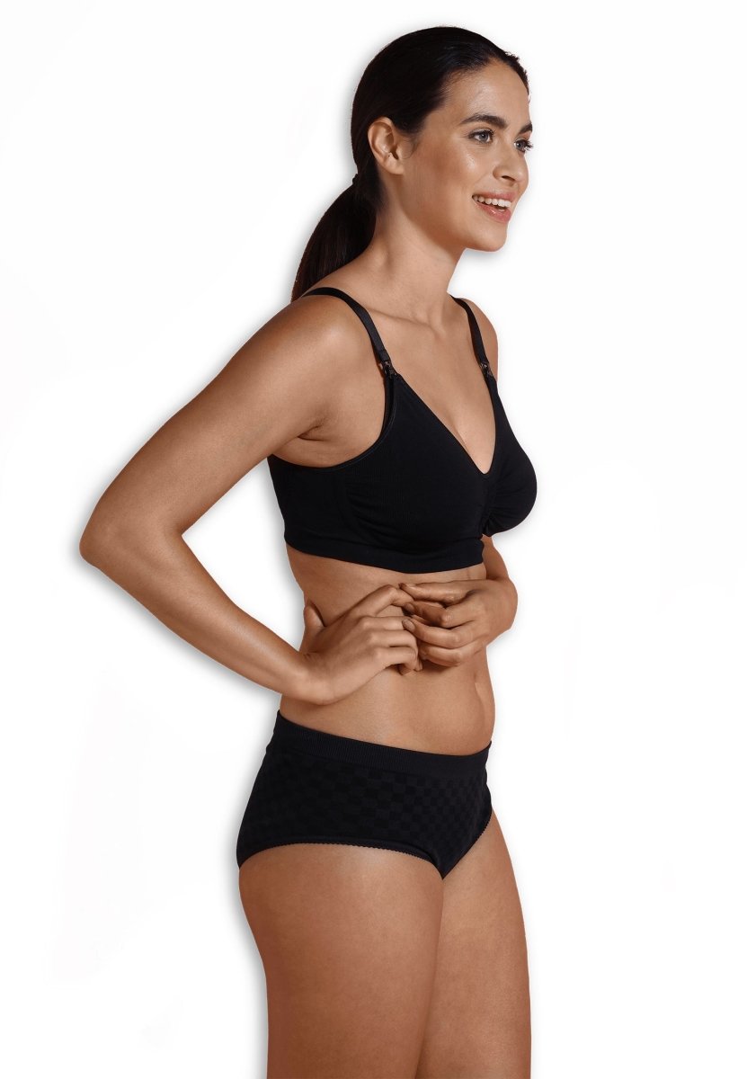 Carriwell Seamless Padded graviditets- og amme-bh med indlæg, sort - Buump - Amme-bh - Carriwell