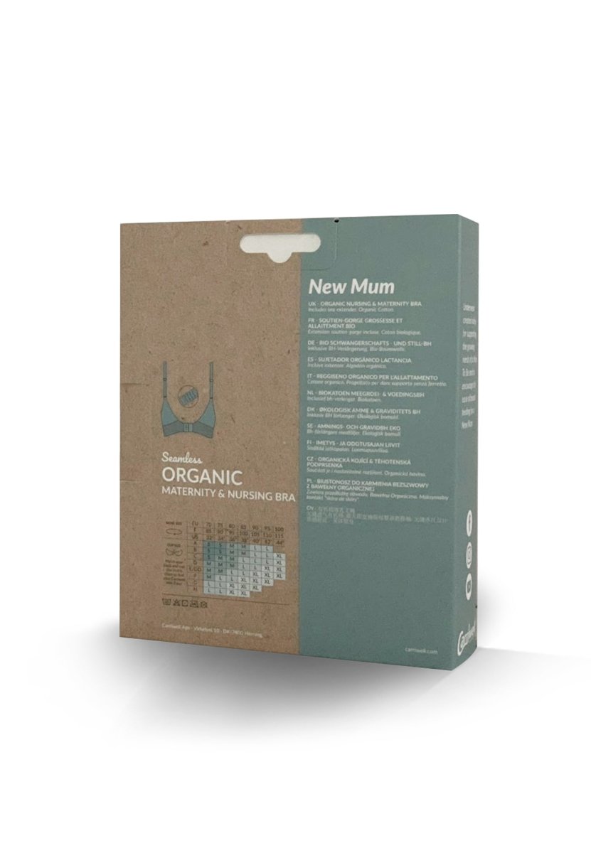 Carriwell økologisk graviditets- og amme-BH (Organic seamless), Hvid#CarriwellLingerieBuump