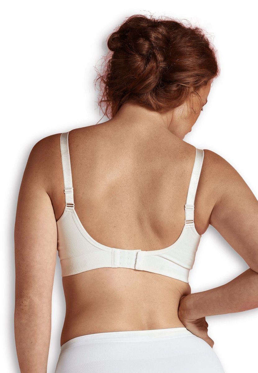 Carriwell økologisk graviditets- og amme-BH (Organic seamless), Hvid#CarriwellLingerieBuump