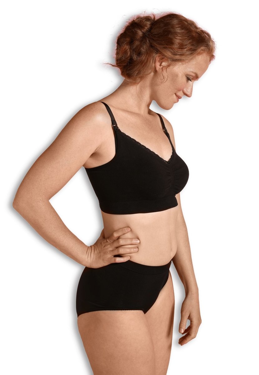 Carriwell økologisk graviditets- og amme BH (Organic seamless), Sort#CarriwellLingerieBuump