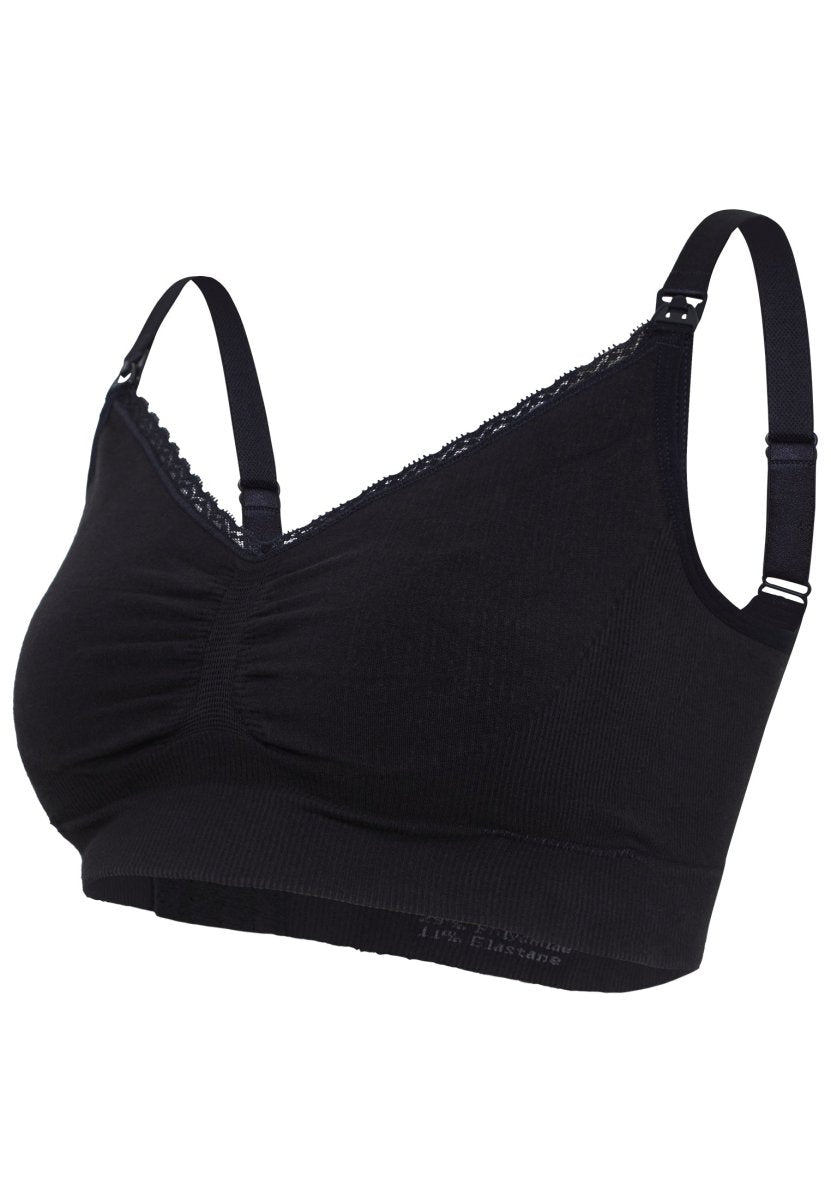 Carriwell økologisk graviditets- og amme BH (Organic seamless), Sort#CarriwellLingerieBuump