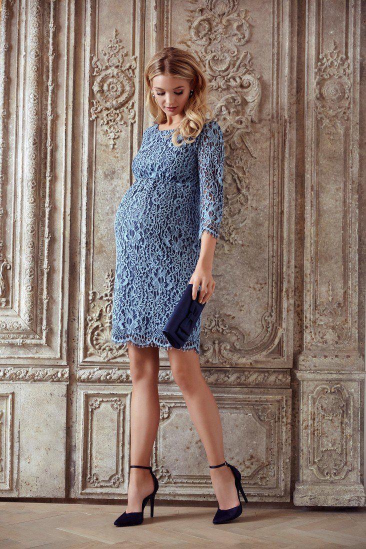 Clemmence blondekjole til gravide fra Tiffany Rose (blå)#Tiffany RoseDressBuump