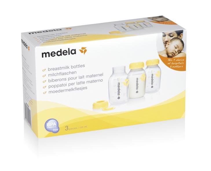 Flasker til brystmælk 150 ml. 3 stk., Medela#MedelaBreastfeedingBuump