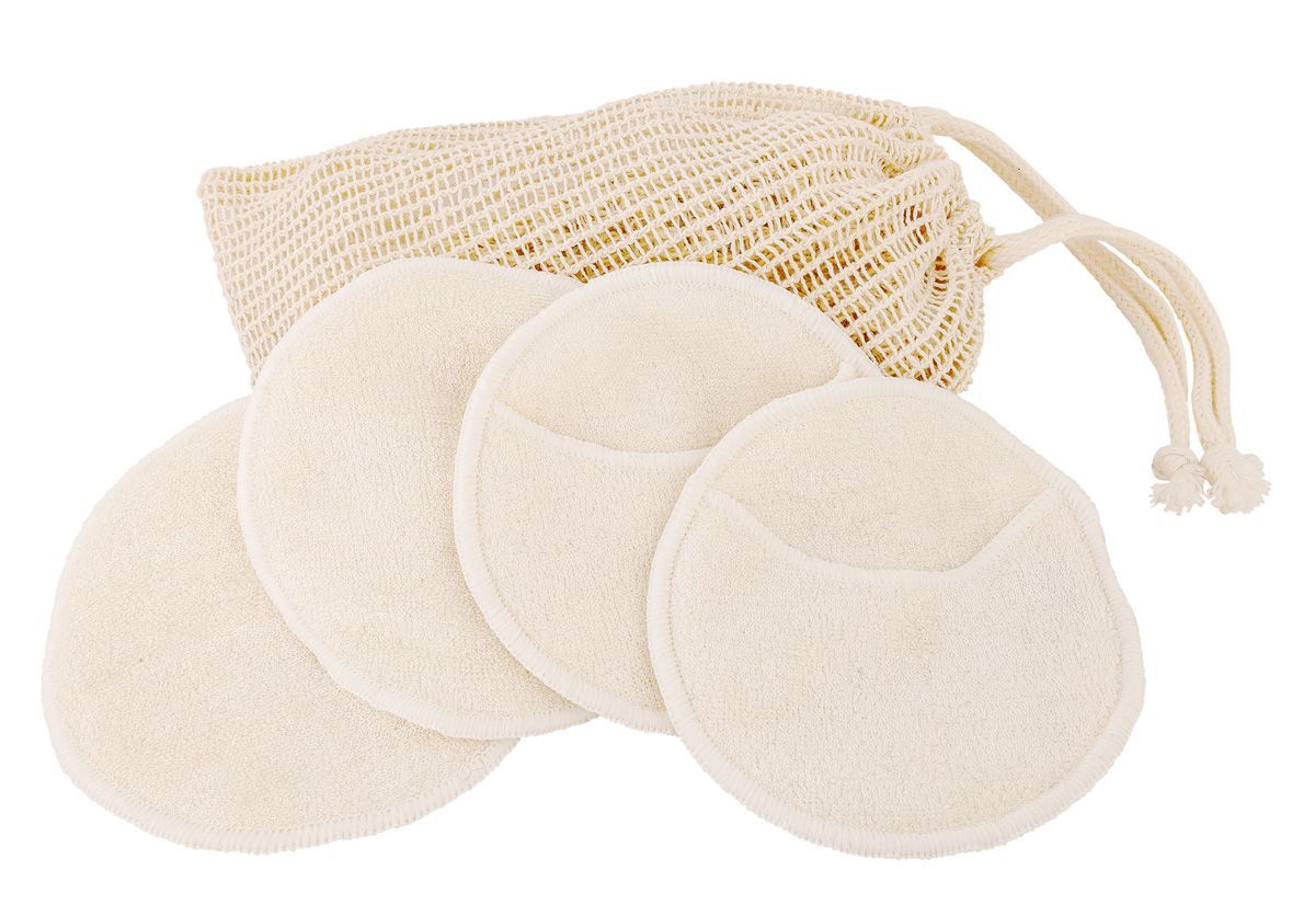 Genanvendelige bambus vaskepads til ansigtet, 4 stk. i vaskepose.#Croll & DeneckeSkincareBuump