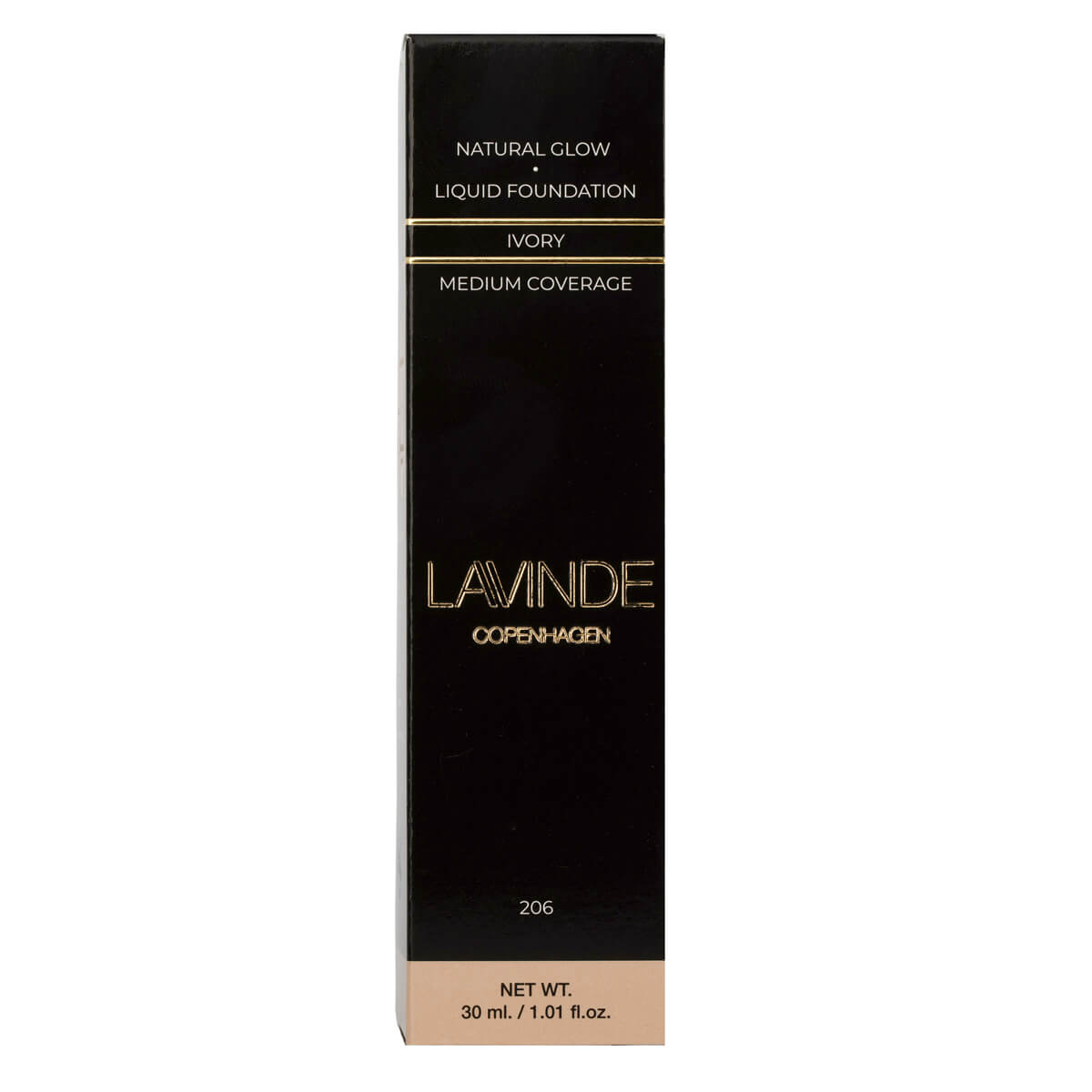 Lavinde Copenhagen NATURAL GLOW Liquid Foundation Ivory (206) 30ml - Buump - Cosmetics - Lavinde Copenhagen