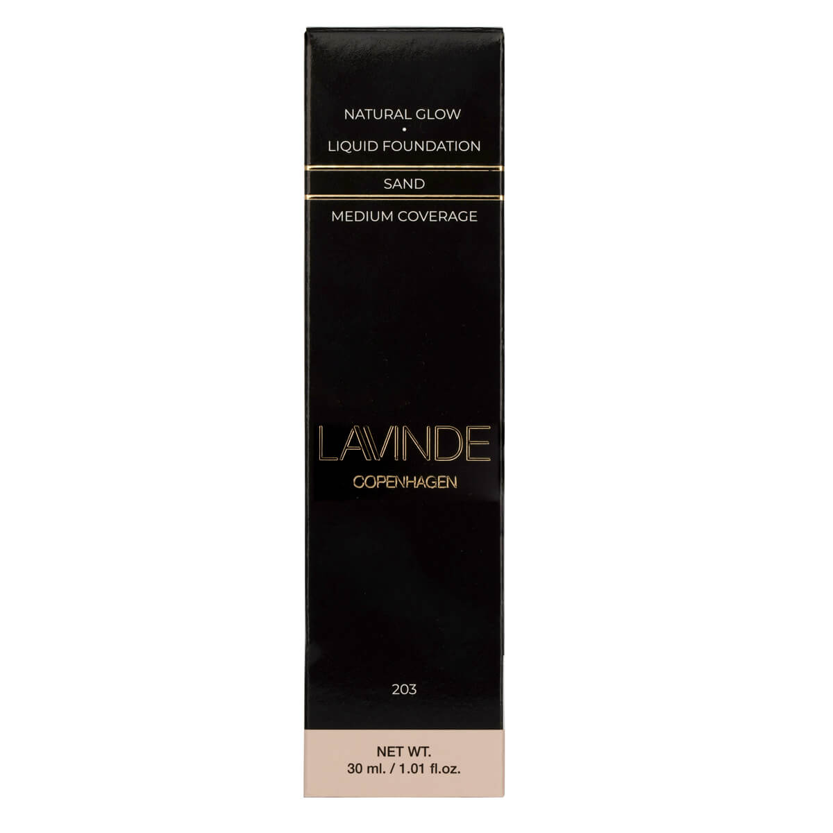 Lavinde Copenhagen NATURAL GLOW Liquid Foundation Sand (203) 30ml - Buump - Cosmetics - Lavinde Copenhagen