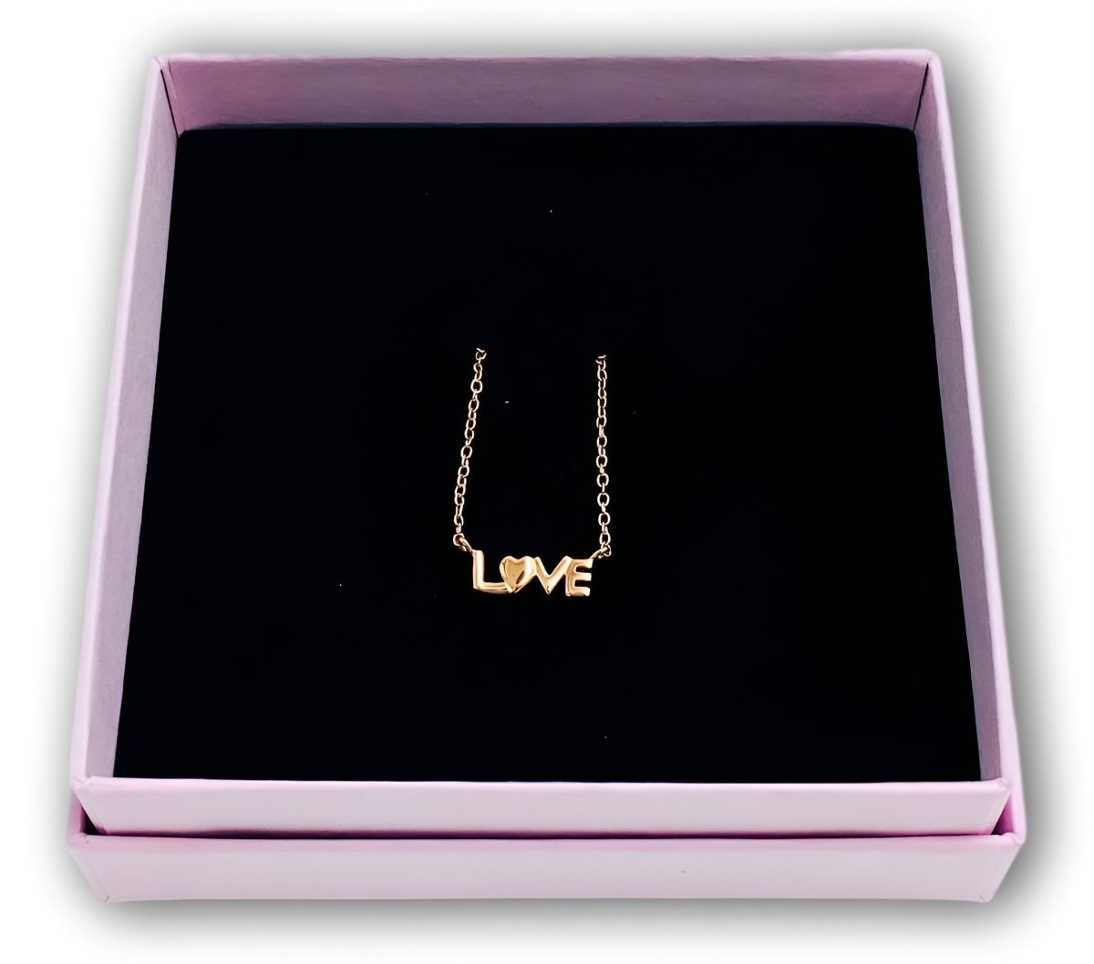 "Love" halskæde i rosa guld - Buump - Jewelry - Buump