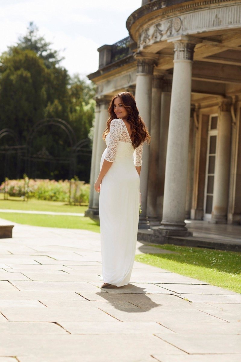 Lucia brudekjole til gravid fra Tiffany Rose (elfenbensfarvet)#Tiffany RoseWedding dressBuump