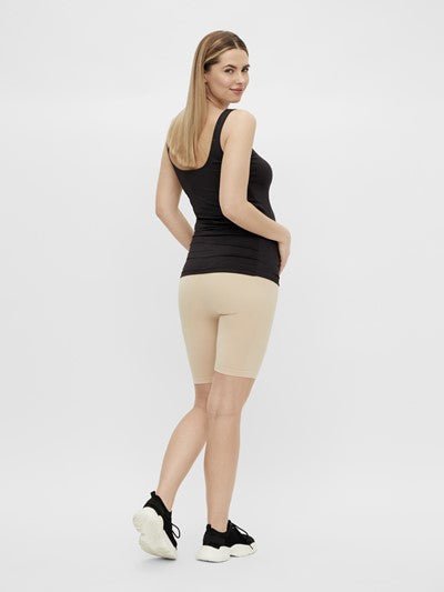 Mamalicious sømløse venteshorts, beige, MLTia#MamaliciousShortsBuump