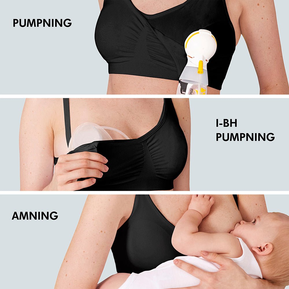 Medela 3-i-1 amme- og pumpe-BH, sort - Buump - Amme-bh - Medela