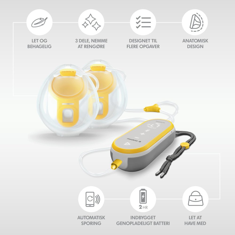 Medela Freestyle Hands-Free Elektrisk Dobbelt Brystpumpe - Buump - Breastfeeding - Medela