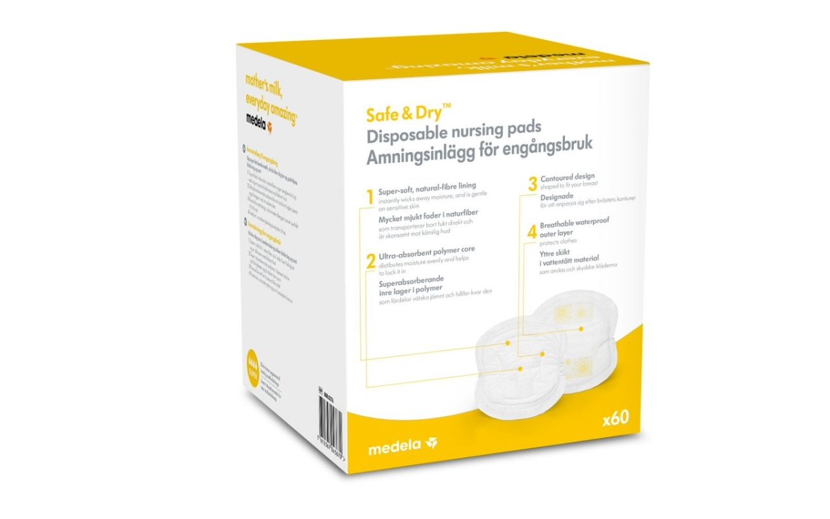 Medela Safe & Dry engangs ammeindlæg, 60 stk - Buump - Breastfeeding - Medela