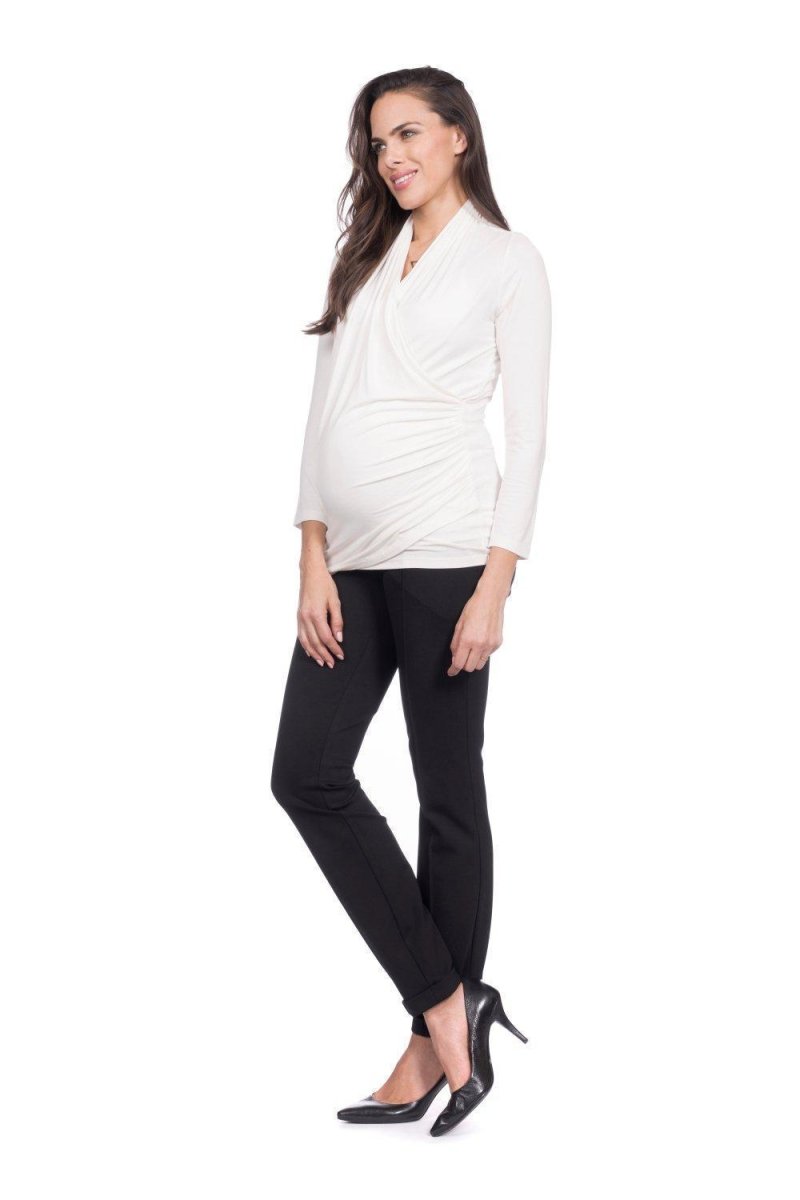 Melanie Wrap bluse til gravid fra Seraphine#SeraphineShirtBuump