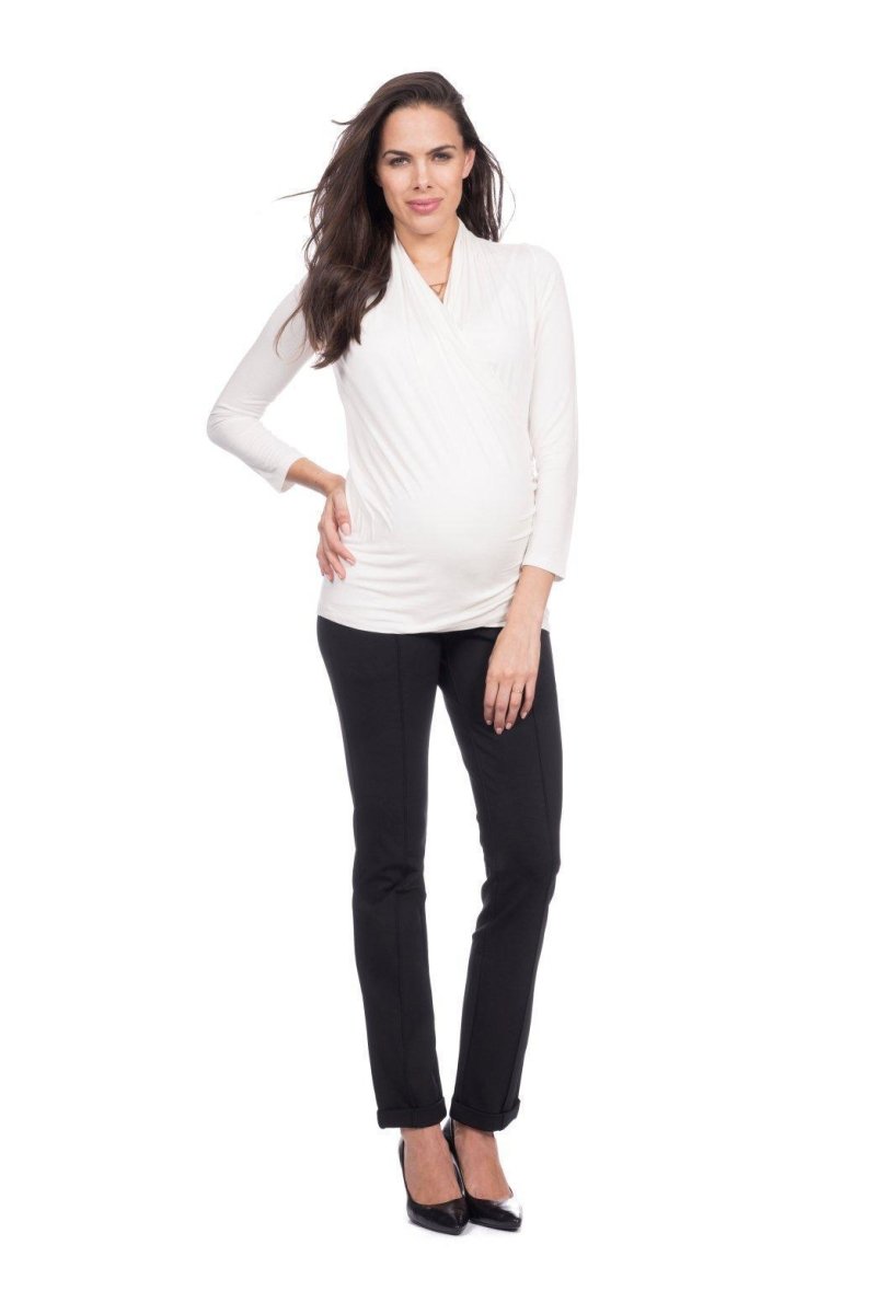 Melanie Wrap bluse til gravid fra Seraphine#SeraphineShirtBuump