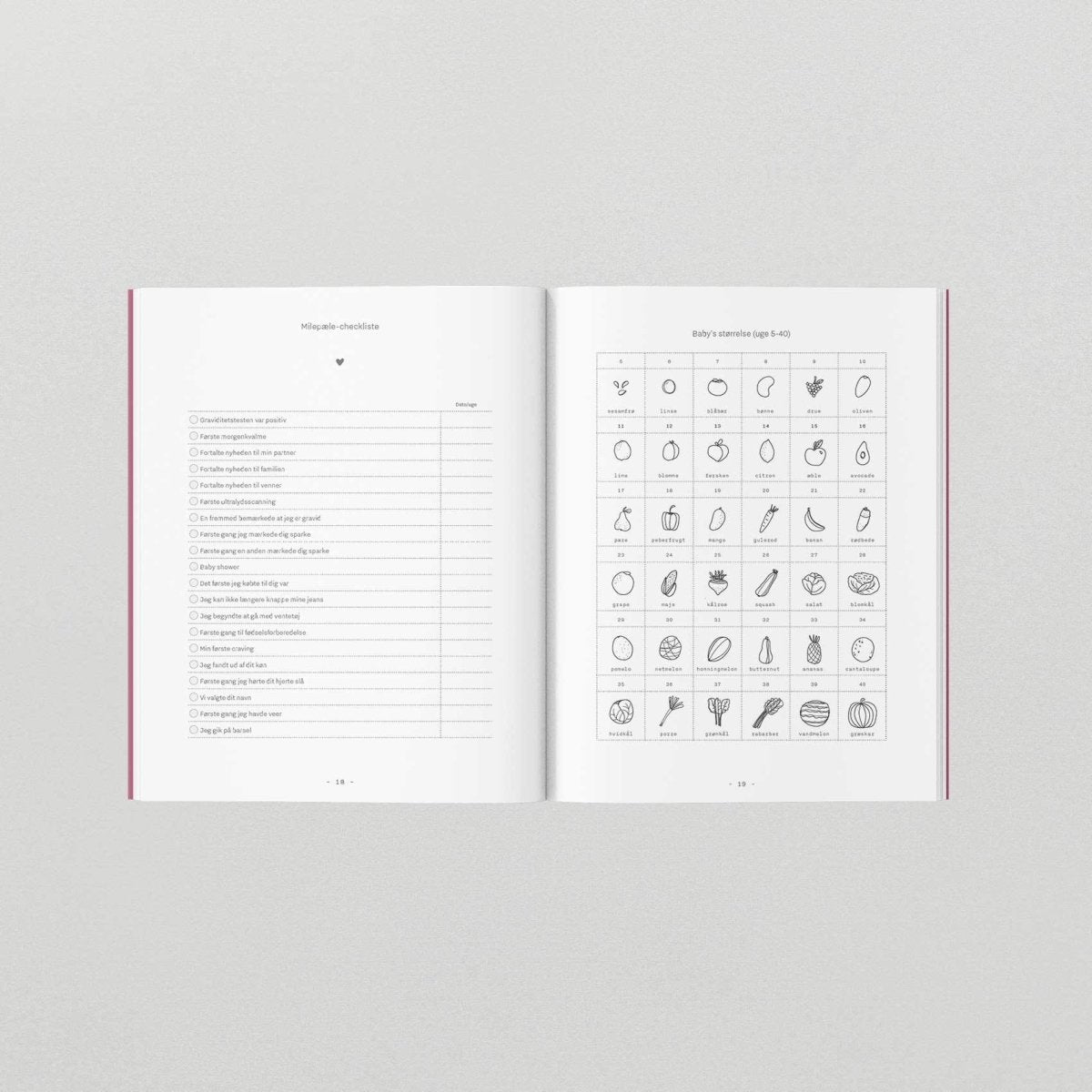 Min graviditetsdagbog A5 hardcover, WithWhite#WITHWHITEBooksBuump