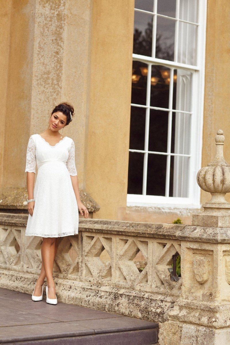 Noelle brudekjole til gravid fra Tiffany Rose (elfenbensfarvet)#Tiffany RoseWedding dressBuump
