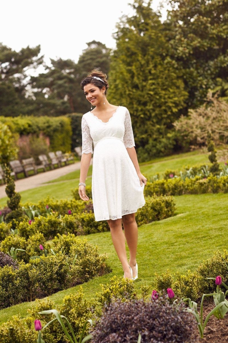 Noelle brudekjole til gravid fra Tiffany Rose (elfenbensfarvet)#Tiffany RoseWedding dressBuump