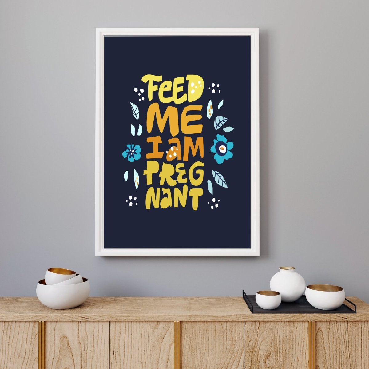 Plakat om graviditet "Feed Me"#BuumpPosterBuump