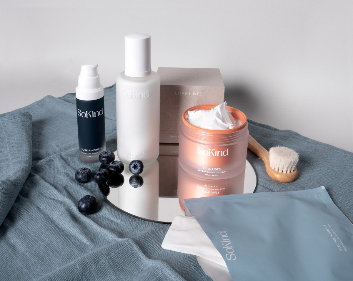 SoKind Pregnancy Skincare Kit, komplet hudplejeserie til gravide og nybagte mødre#SoKindSkincareBuump