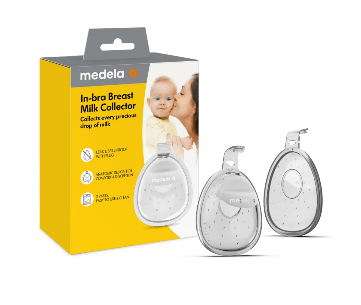 Medela Inbra mælkeopsamler 2 stk. – diskret brystmælkopsamler til bh'en - Buump - Breastfeeding - Medela