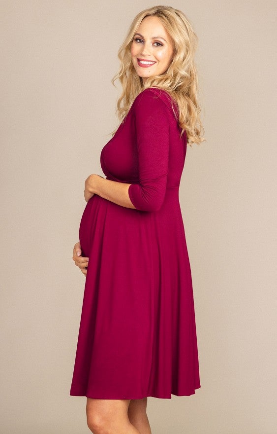 Willow kjole til gravid fra Tiffany Rose (burgundy)#Tiffany RoseBuump