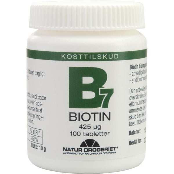B7 Biotin 425 μg, 100 stk., Natur Drogeriet - Buump - Vitamins - Natur Drogeriet
