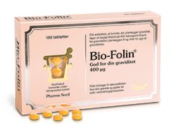 Bio-Folin (Folsyre) 400 mg, 180 tabletter, Pharmanord