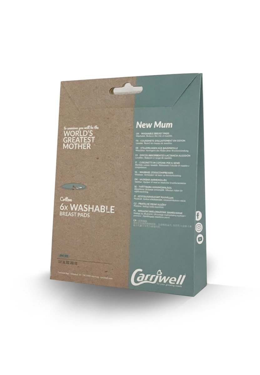 Carriwell ammeindlæg i bomuld, 6 stk. sorte inkl. vaskepose, genanvendelige/vaskbare#CarriwellLingerieBuump