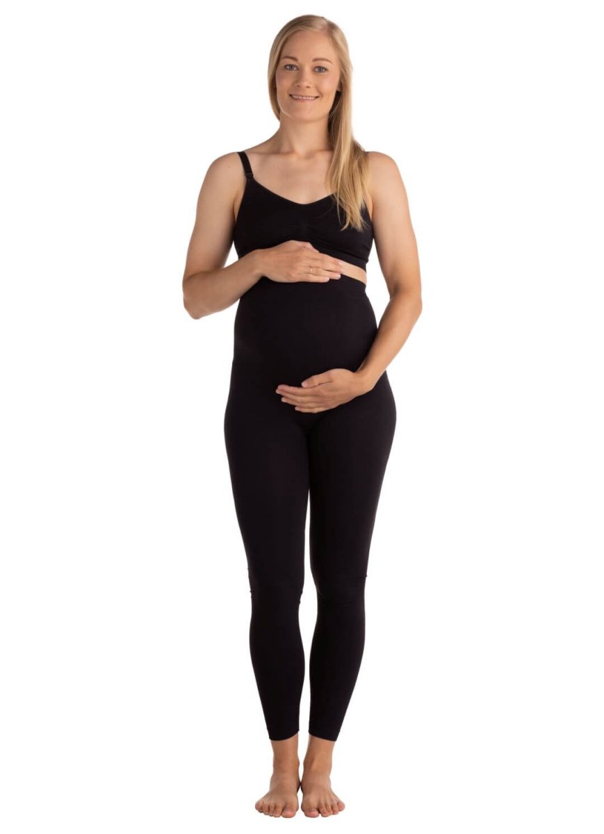 Carriwell sømløs graviditetsleggings med støtte, sort - Buump - Leggings - Carriwell