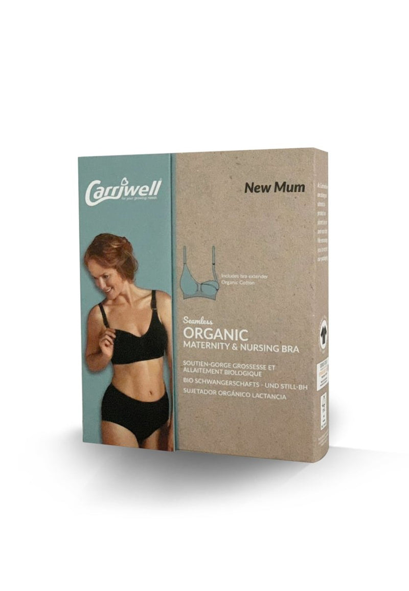 Carriwell økologisk graviditets- og amme BH (Organic seamless), Sort