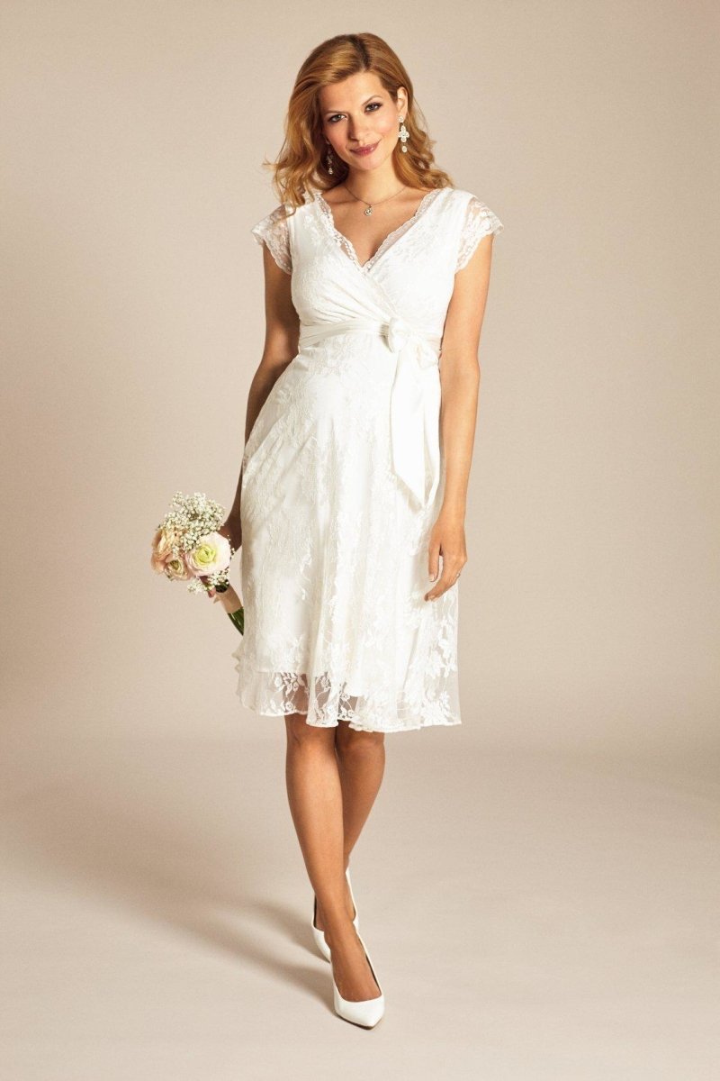 Eden brudekjole til gravid fra Tiffany Rose, kort (elfenbensfarvet)#Tiffany RoseWedding dressBuump