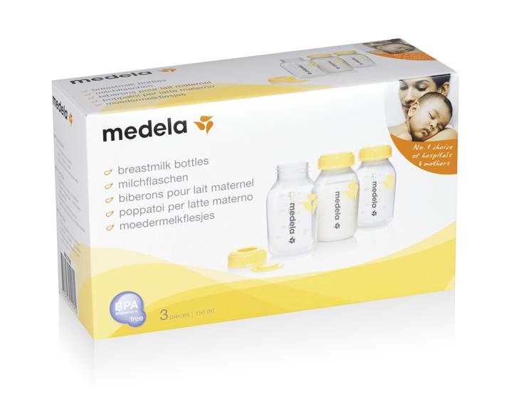 Flasker til brystmælk 150 ml. 3 stk., Medela