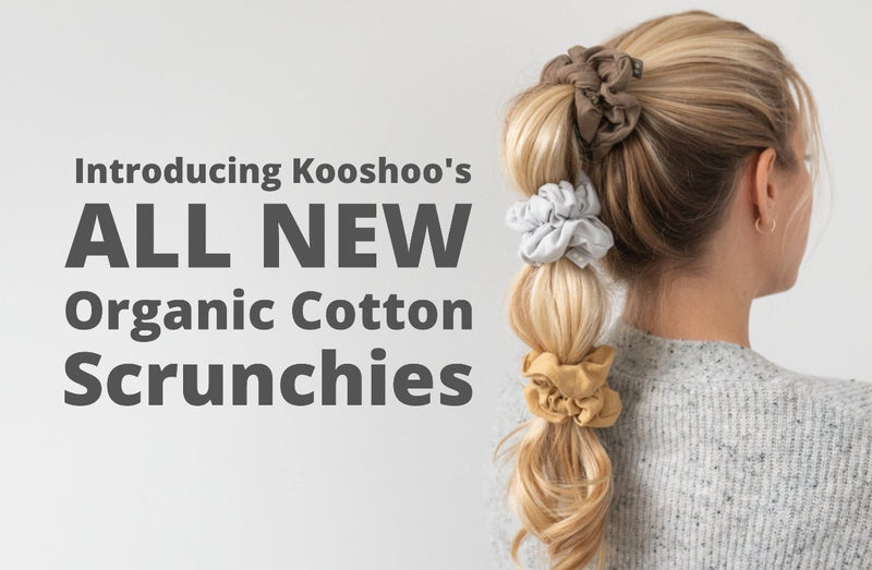 Kooshoo hår scrunchie Fersken/Valnød – øko & plastfri – 2 stk