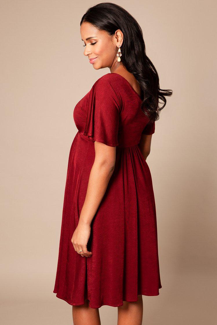 Kimono-kjole til gravid fra Tiffany Rose, mørkerød#Tiffany RoseDressBuump