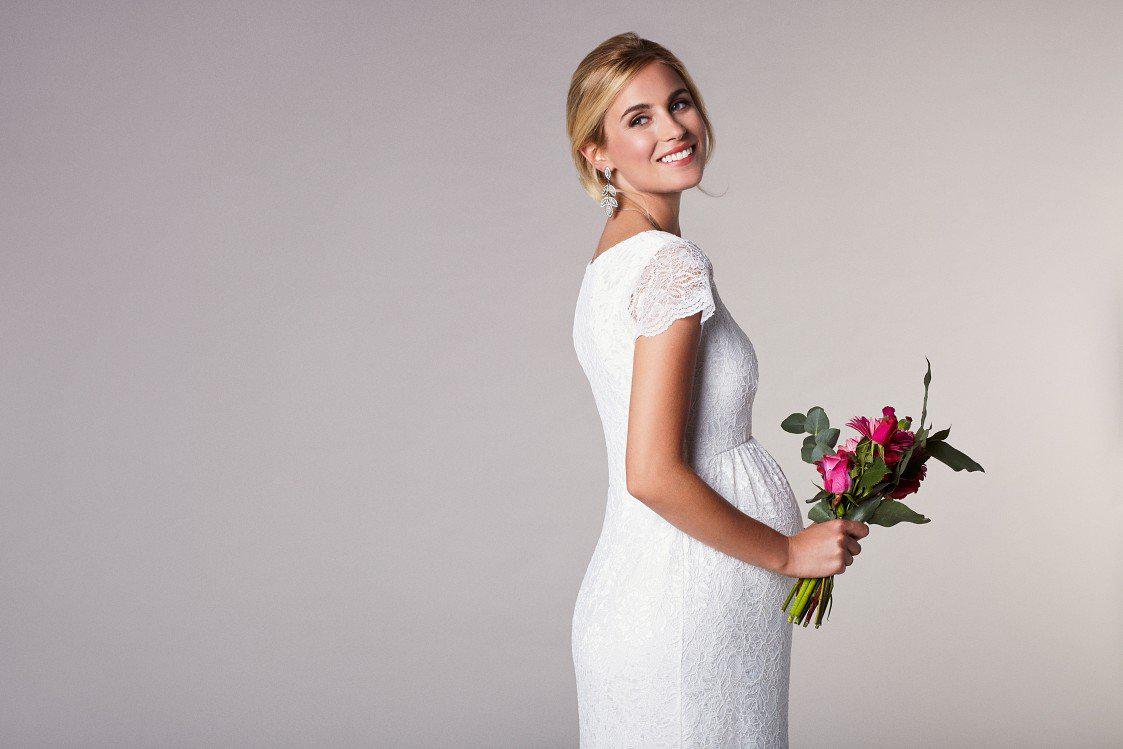 Laura brudekjole til gravid (elfenbensfarvet)#Tiffany RoseWedding dressBuump
