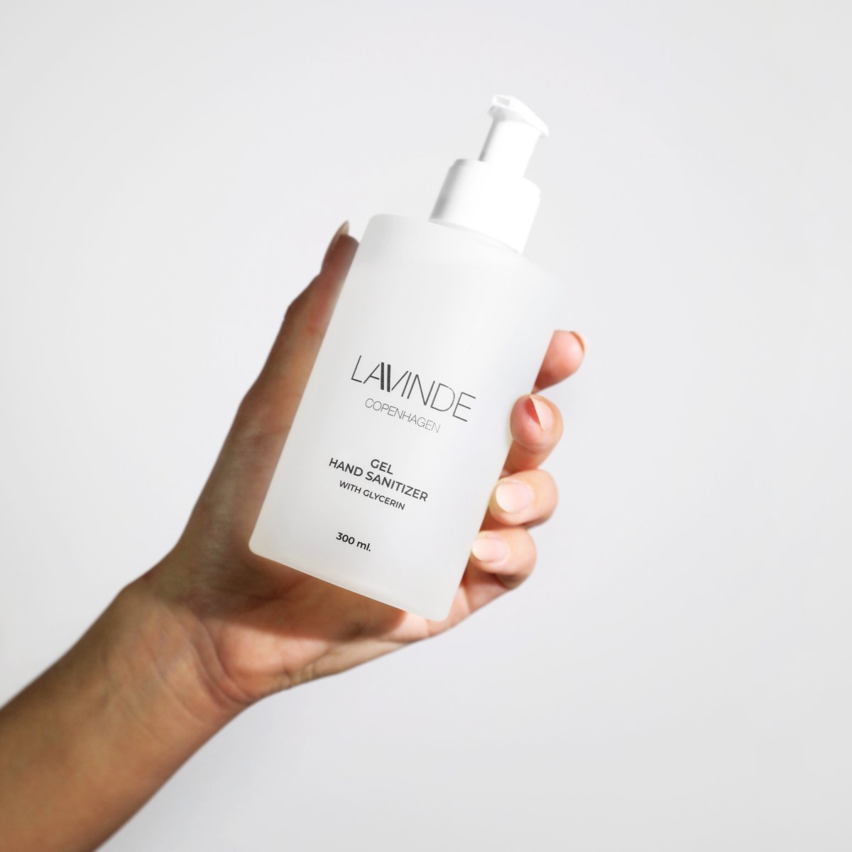 Lavinde Hand Sanitizer gel, 300 ML (med Glycerin) - Parfumefri#Lavinde CopenhagenSkincareBuump