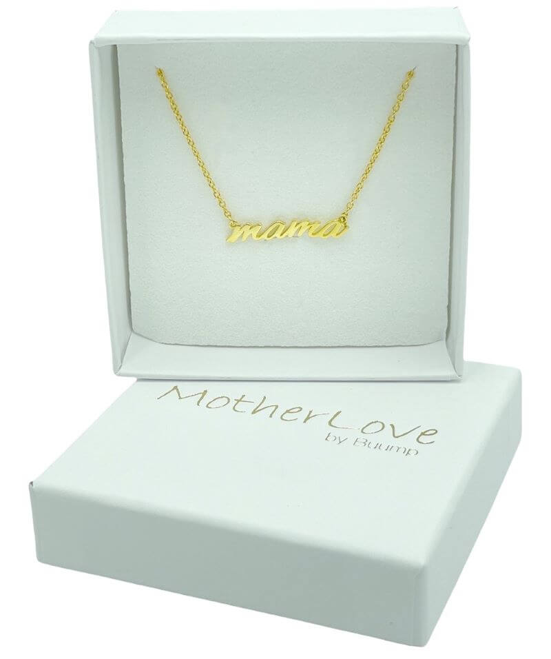 Mama-halskæde i guld#MotherLoveJewelryBuump