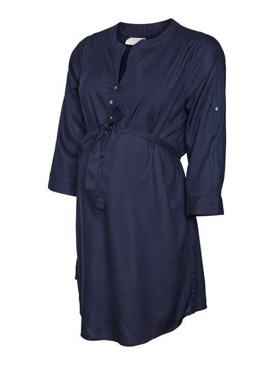 Mamalicious 3/4 ærmet vente tunika, navy viskose, MLMercy