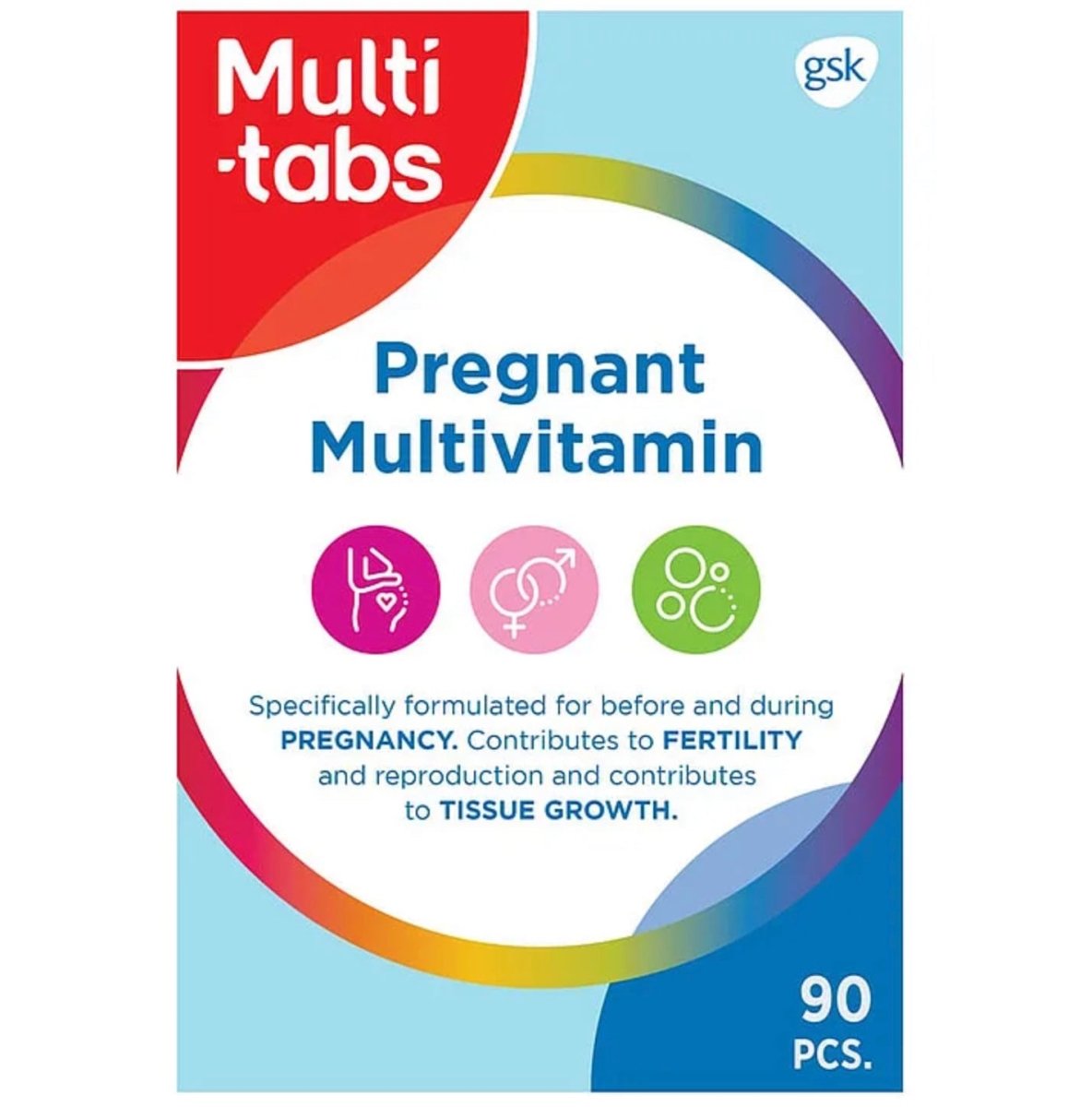Multi-tabs Pregnant, til før og under graviditet, 90 tabletter - Buump - Vitamins - Multi-tabs