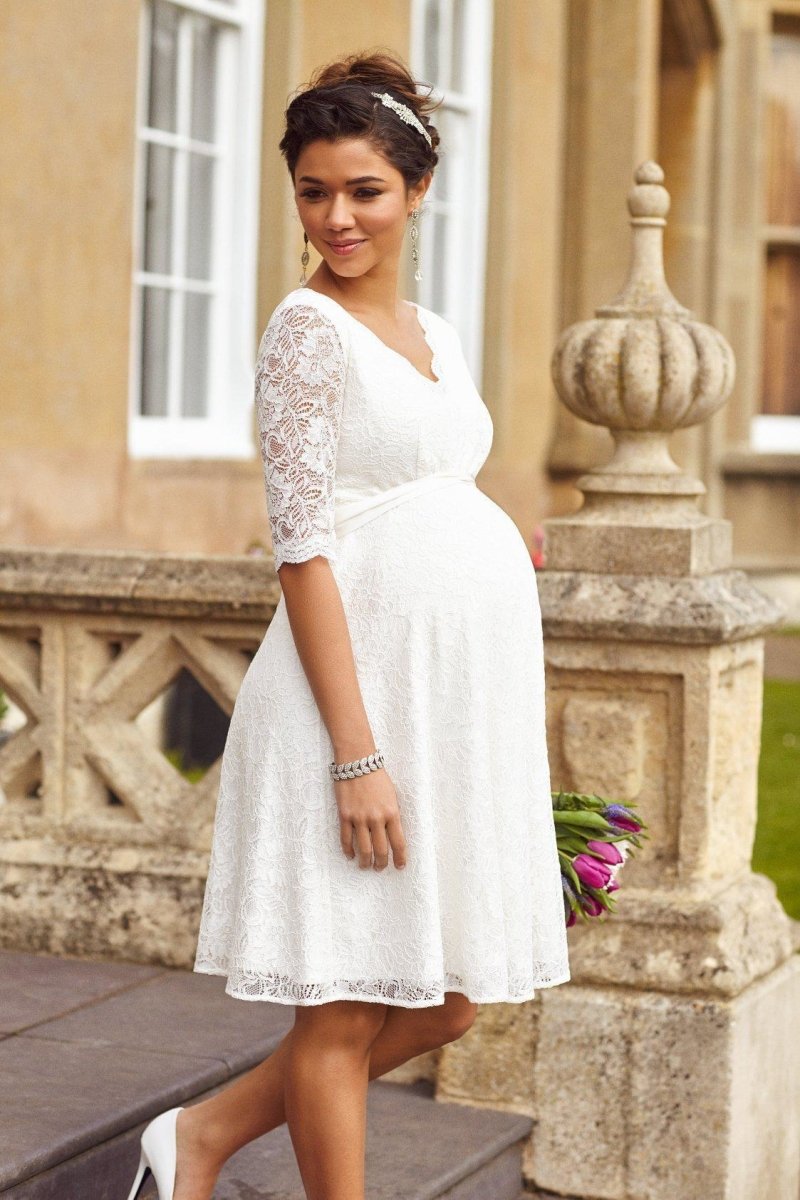 Noelle brudekjole til gravid fra Tiffany Rose (elfenbensfarvet)#Tiffany RoseWedding dressBuump