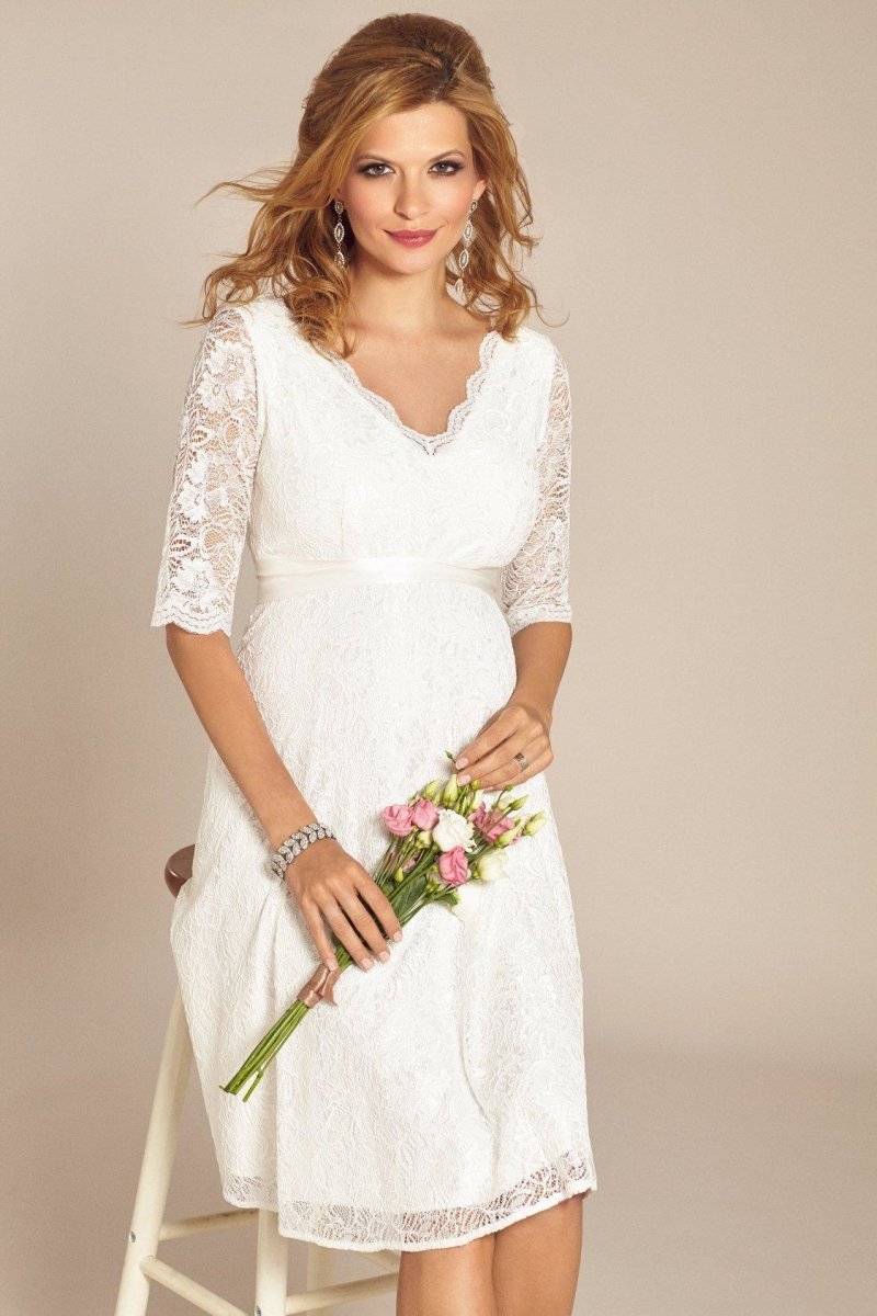 Noelle brudekjole til gravid fra Tiffany Rose (elfenbensfarvet)#Tiffany RoseWedding dressBuump