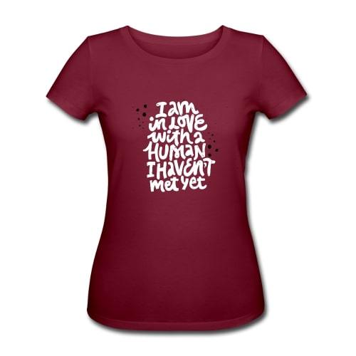 T-shirt økologisk gravid  - "I am in love"