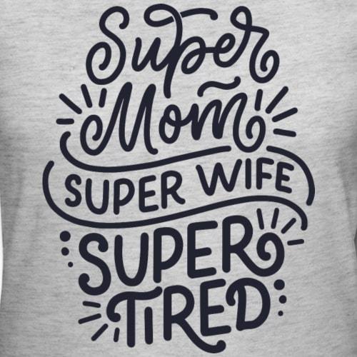 T-shirt økologisk gravid - "Super mom"
