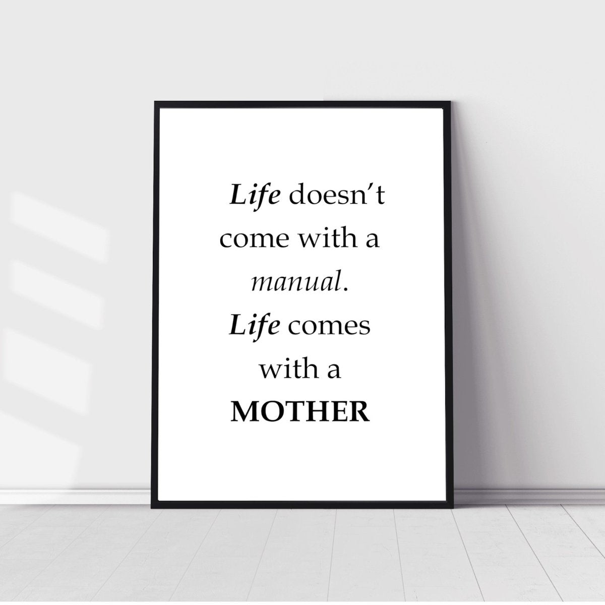 Plakat om graviditet "Life doesn't come with a manual"#BuumpPosterBuump